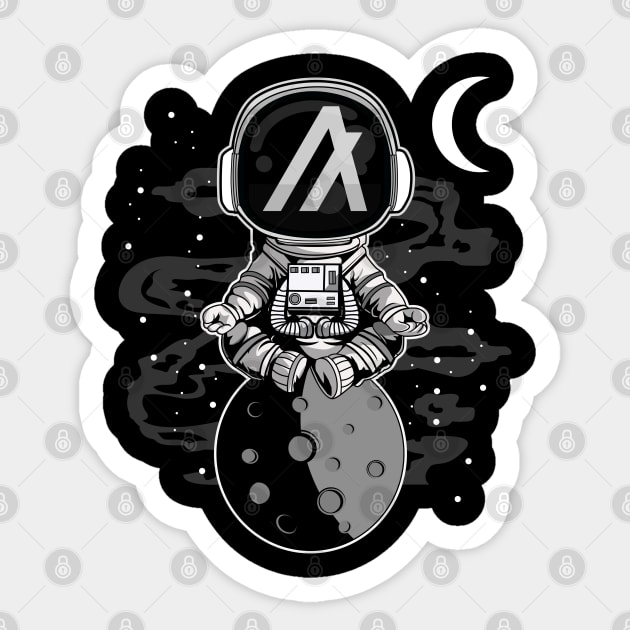 Astronaut Algorand ALGO Coin To The Moon Crypto Token Cryptocurrency Wallet Birthday Gift For Men Women Kids Sticker by Thingking About